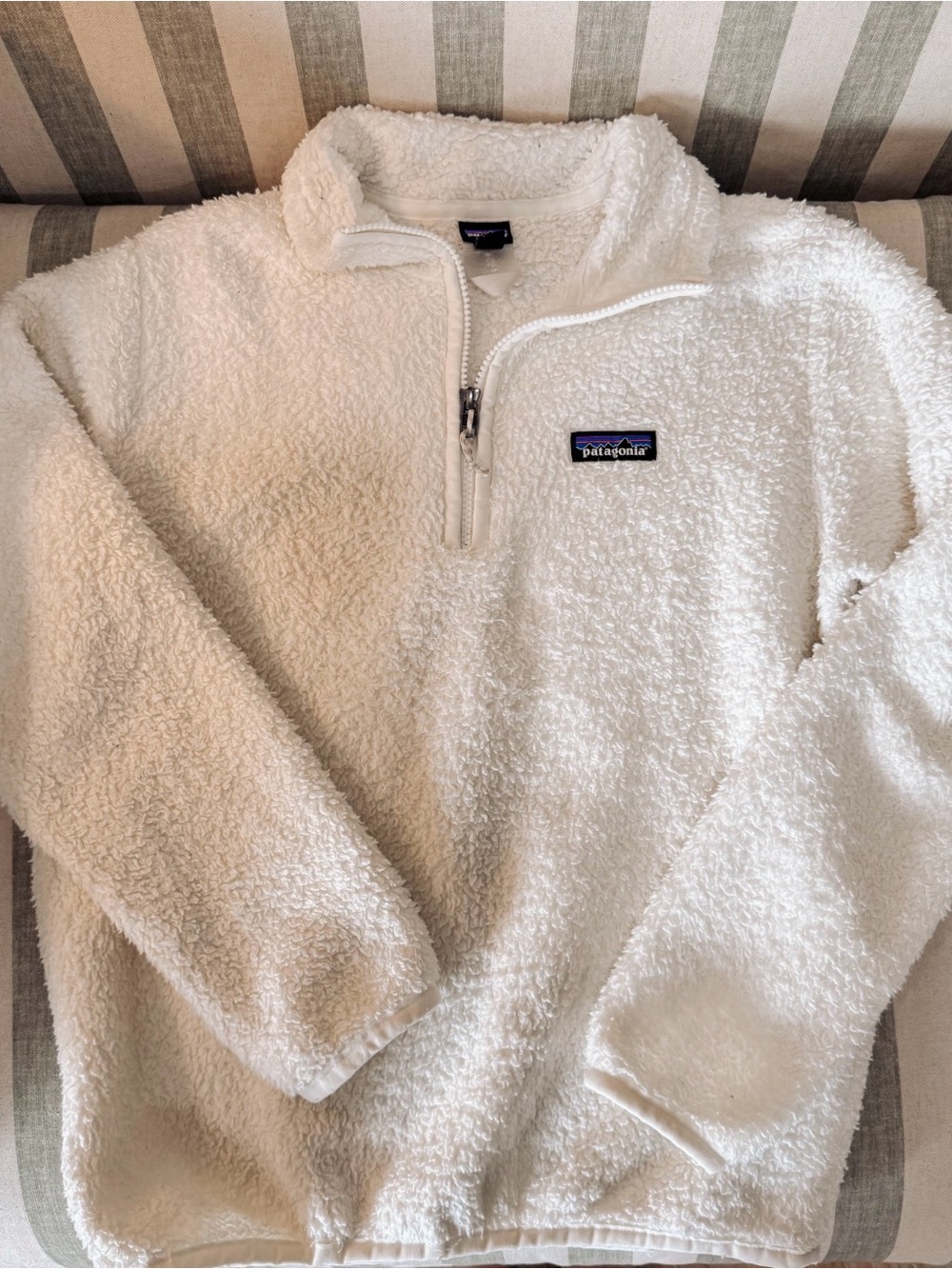 Patagonia White Sherpa Pullover Cozy Half-Zip XS